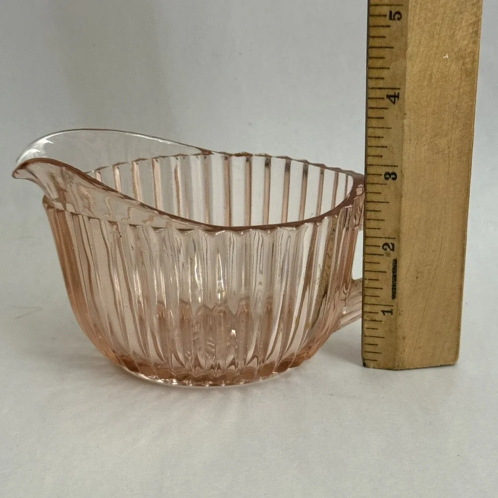 Vintage Queen Ann‎ Pink Depresssion Glass Creamer Pitcher
